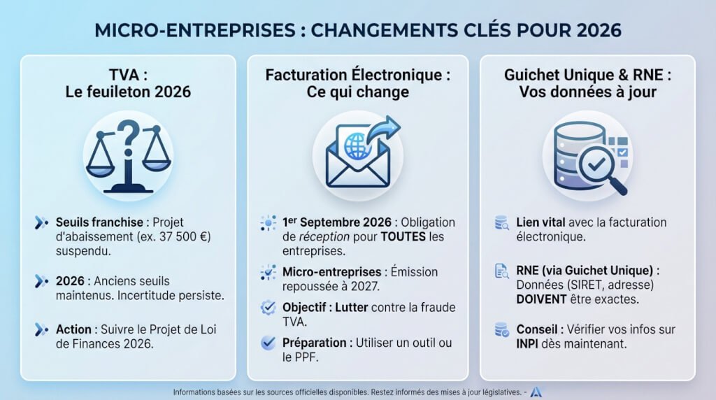 Micro entreprise 2026 : avantages, pièges et alternatives 2 Illustration des réformes fiscales et administratives pour les micro-entreprises en 2026